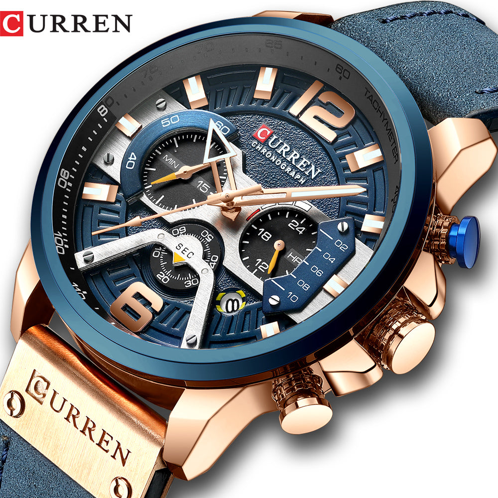 RELOJ CURREN - ELEGANTE AZUL | SKU: CUR-28 - CLOCK-PERU