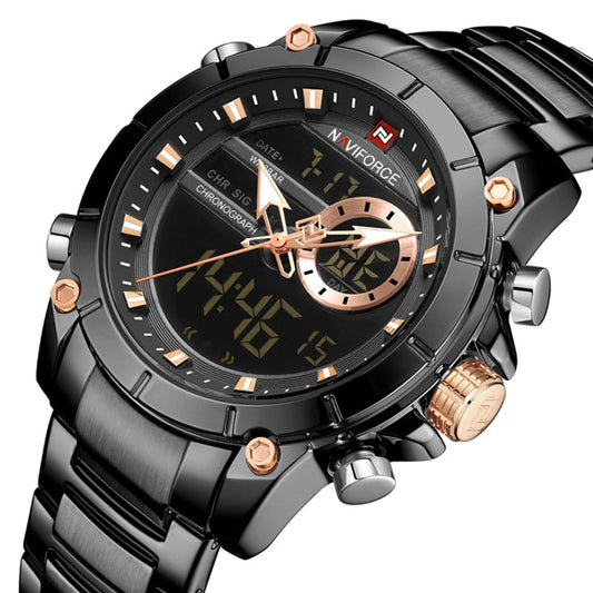 RELOJ NAVIFORCE - NEGRO ILUMINATY | SKU: NAV-19 - CLOCK-PERU