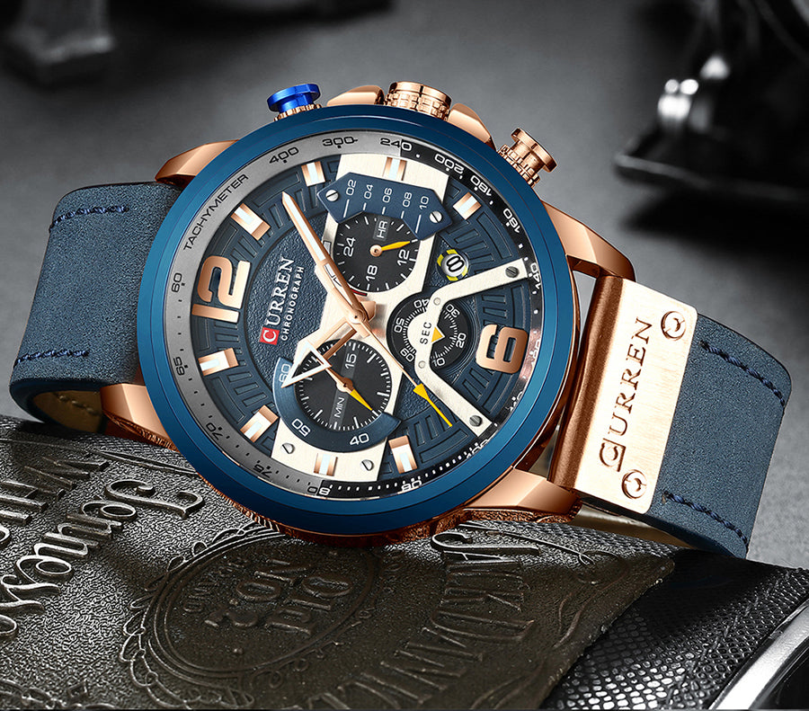 RELOJ CURREN - ELEGANTE AZUL | SKU: CUR-28 - CLOCK-PERU