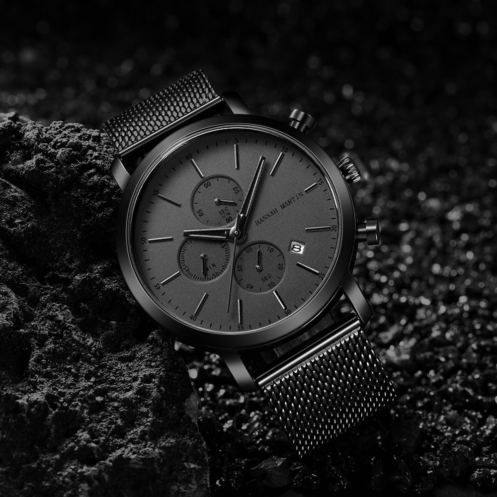 RELOJ HANNAH MARTIN - NEGRO COMPLETO CASUAL | SKU: HAN-5
