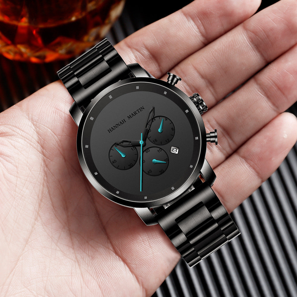 RELOJ HANNAH MARTIN - NEGRO TURQUESA | HAN-7 | HAN-61