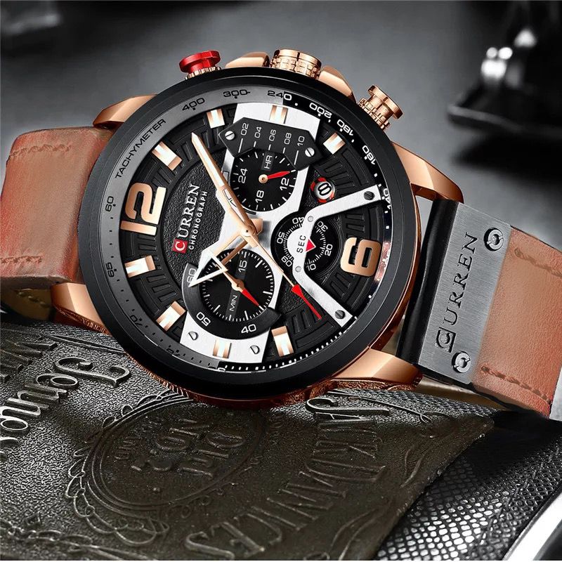 RELOJ CURREN ORIGINAL - CASUAL COLOR MARRON OSCURO 8329 | CUR-141