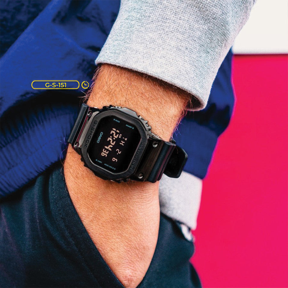RELOJ G-SHOCK SQUARE BLACK - GM-5600 - DEPORTIVO CASUAL - NEGRO PARA HOMBRE- G-S-151