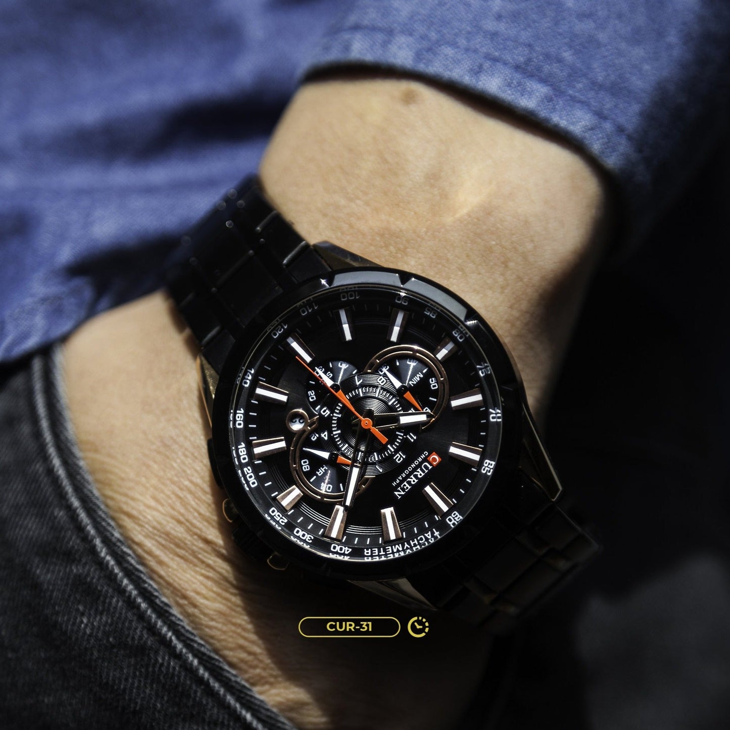 RELOJ CURREN - QUARTZ NEGRO | SKU: CUR-31 - CLOCK-PERU