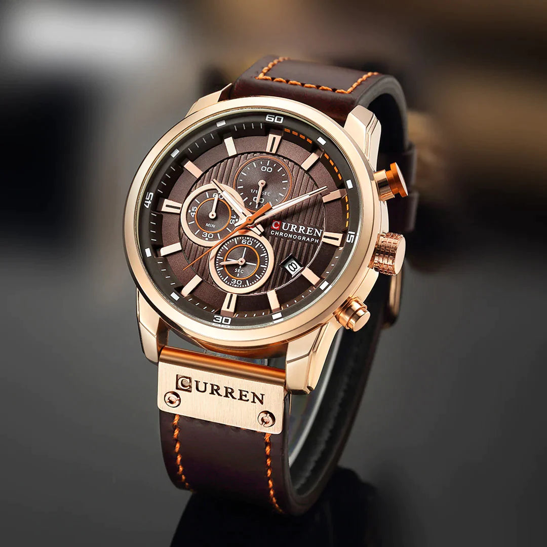 RELOJ CURREN ORIGINAL - CASUAL MARRÓN | SKU: CUR-101