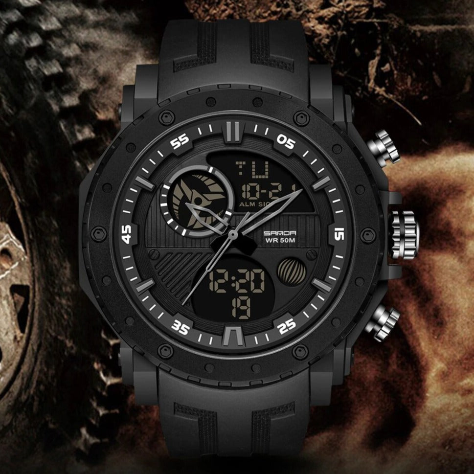 RELOJ SANDA - GUERRILLA NEGRO | SKU: SAN-7