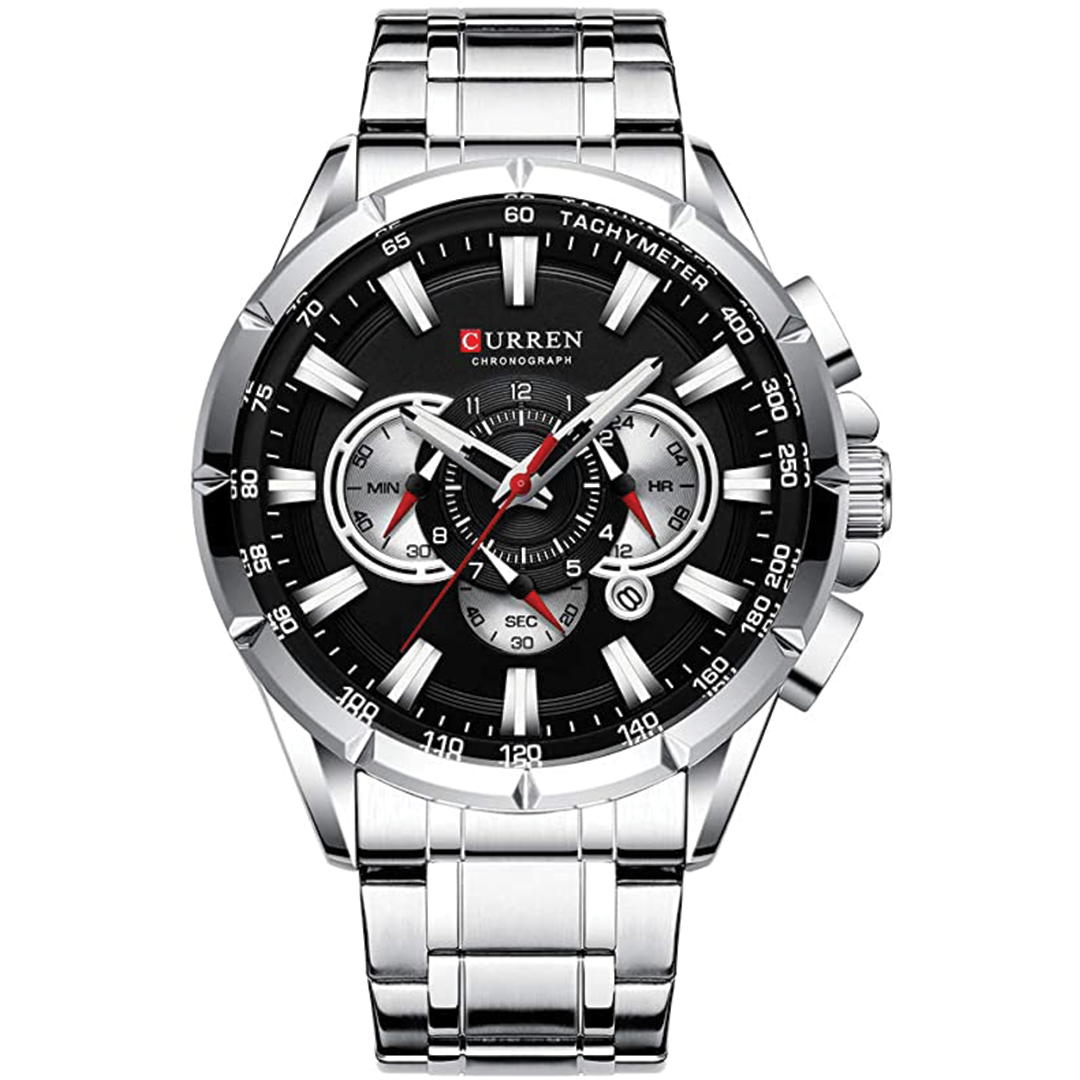 RELOJ CURREN - SILVER BLACK | SKU: CUR-75