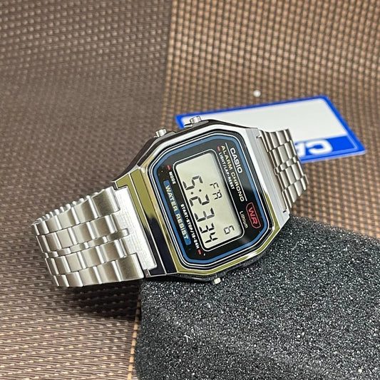 RELOJ CASIO VINTAGE A159W-N1DF ORIGINAL PLATEADO | SKU: CAS-143