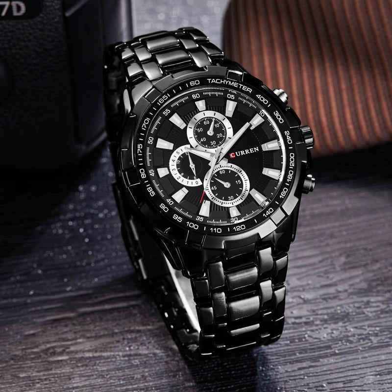 RELOJ CURREN - ULTRA NEGRO | SKU: CUR-23 - CLOCK-PERU
