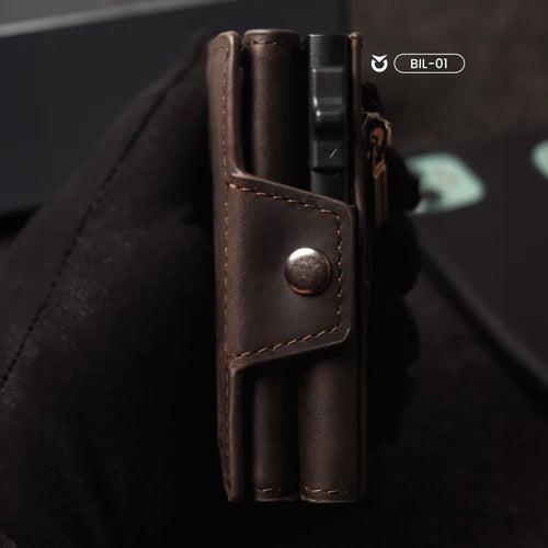 BILLETERA PARA HOMBRE CLOCK DARK BROWN | SKU: BIL-01