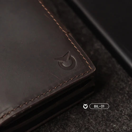 BILLETERA PARA HOMBRE CLOCK DARK BROWN | SKU: BIL-01