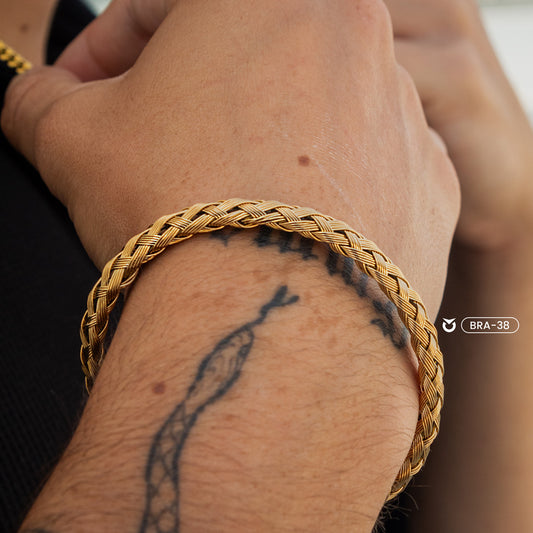 BRAZALETE ROYAL ROMAN GOLD I PLATEADO I NEGRO | BRA-38 I BRA-41 I BRA-45