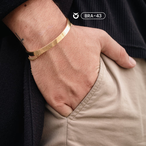 BRAZALETE CIRCULAR DORADO TIPO ARO| BRA-43