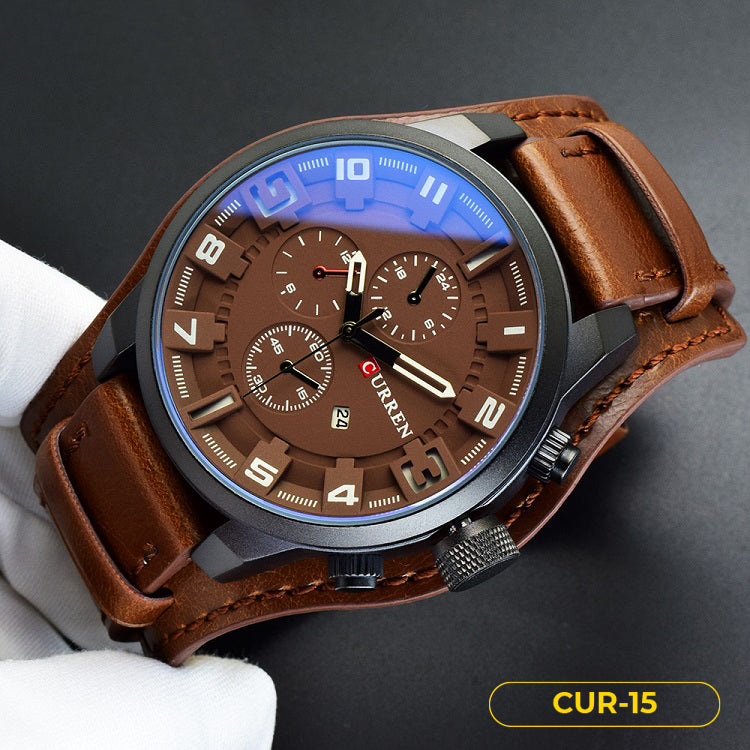 RELOJ CURREN ORIGINAL - CASUAL MARRON - NEGRO 8225 | CUR-14, CUR-15, CUR-16, CUR-17