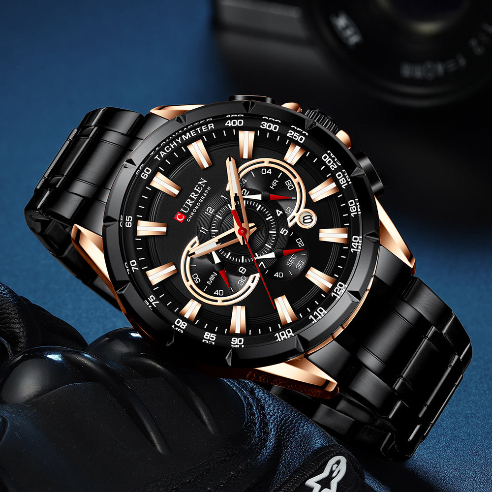 RELOJ CURREN - QUARTZ NEGRO | SKU: CUR-31 - CLOCK-PERU