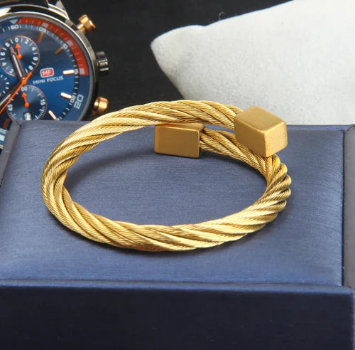 BRAZALETE ORO ESPIRAL | BRA-36