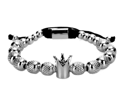 BRAZALETE PLATEADO REY | BRA-42