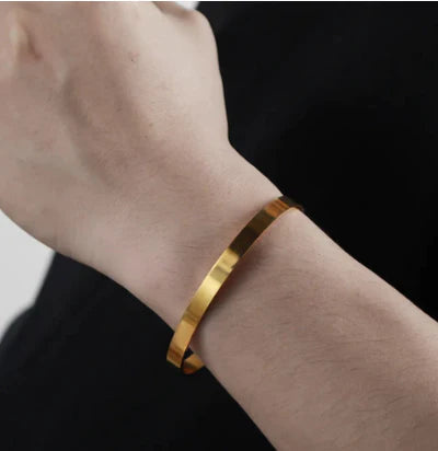 BRAZALETE CIRCULAR DORADO TIPO ARO| BRA-43