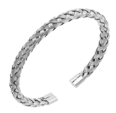 BRAZALETE TRENZADO CASUAL SILVER | BRA-41
