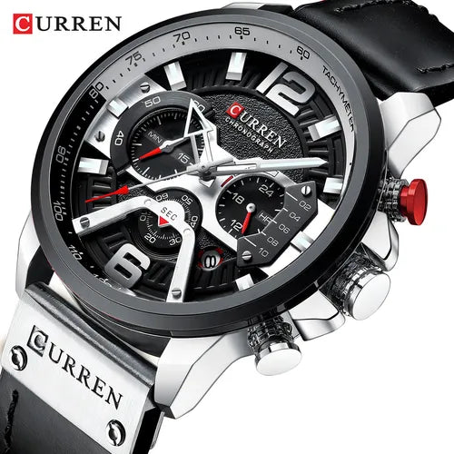 RELOJ CURREN ORIGINAL - CASUAL COLOR NEGRO Y PLATA 8329 | CUR-117