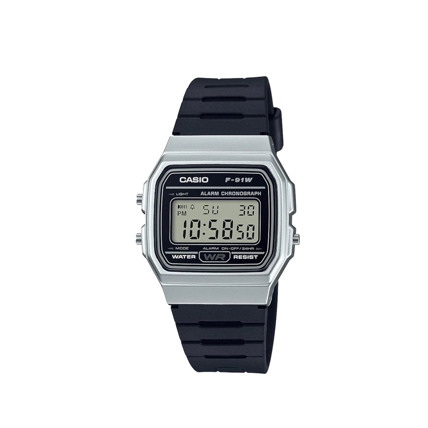 RELOJ CASIO ORIGINAL NEGRO | F-91WM-1BDF | CAS-1