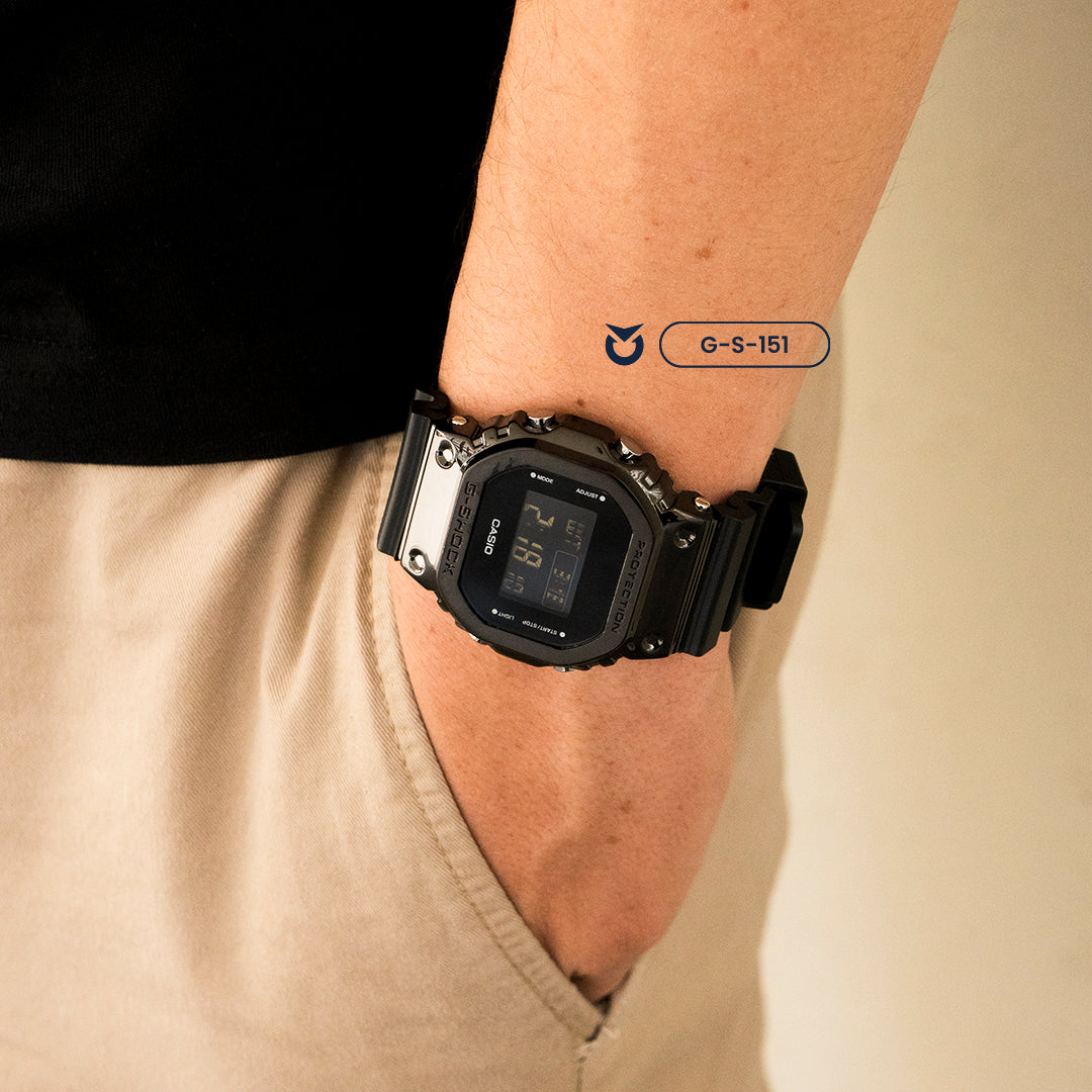 RELOJ G-SHOCK SQUARE BLACK - GM-5600 - DEPORTIVO CASUAL - NEGRO PARA HOMBRE- G-S-151