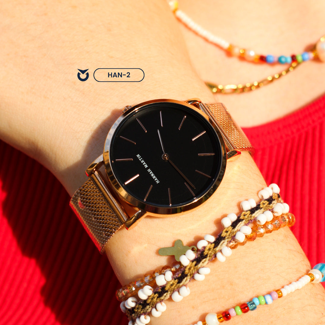 RELOJ HANNAH MARTIN - ORO CASUAL | SKU: HAN-2