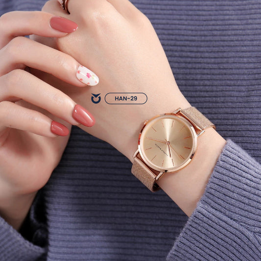 RELOJ HANNAH MARTIN MATE ROSA CLASSY | SKU: HAN-29