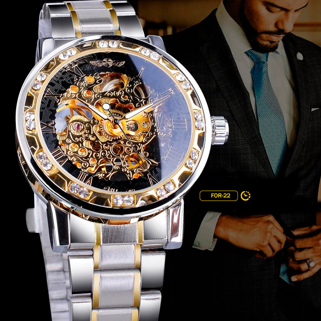 RELOJ FORSINING LÍMITES DORADOS | SKU: FOR-22