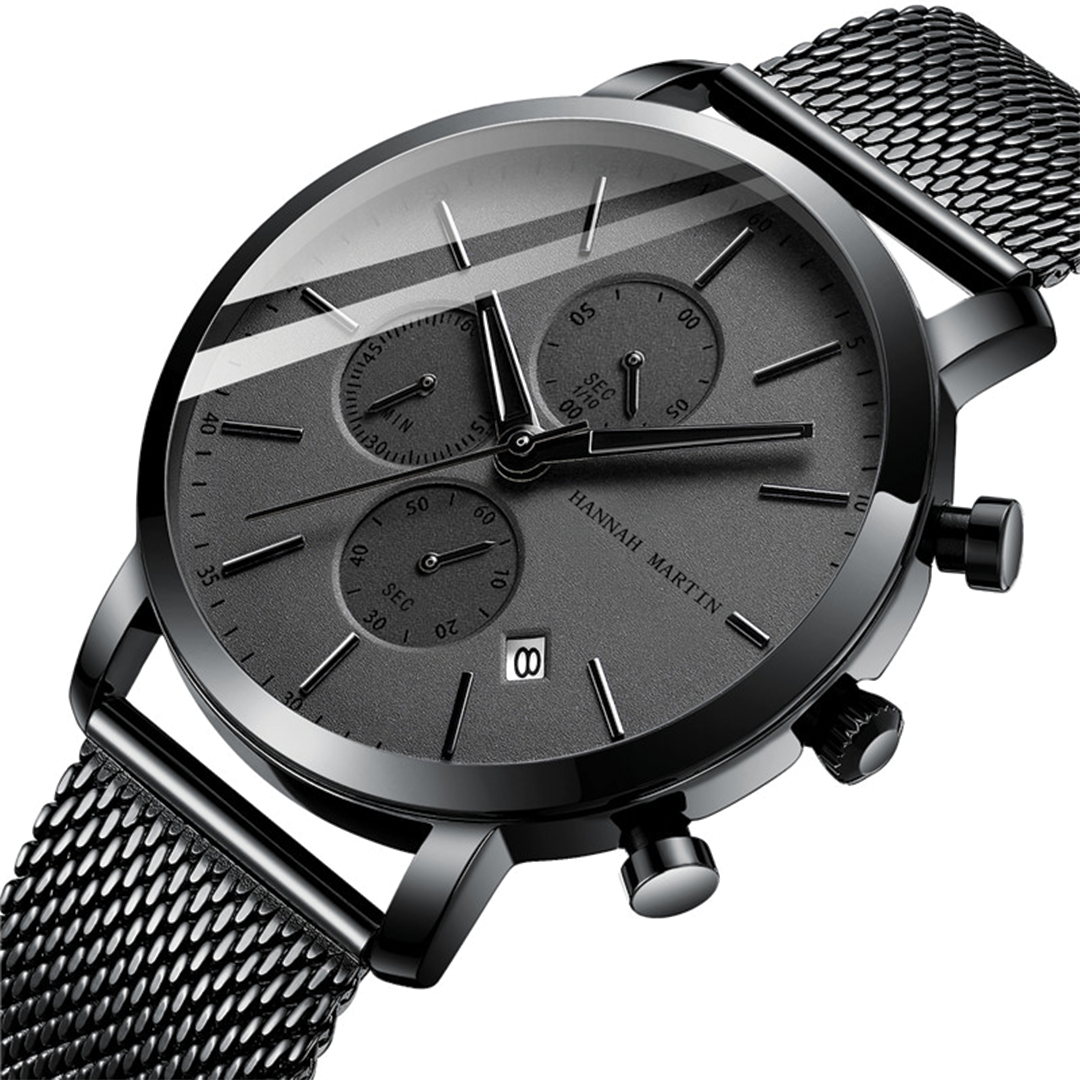 RELOJ HANNAH MARTIN - NEGRO COMPLETO CASUAL | SKU: HAN-5