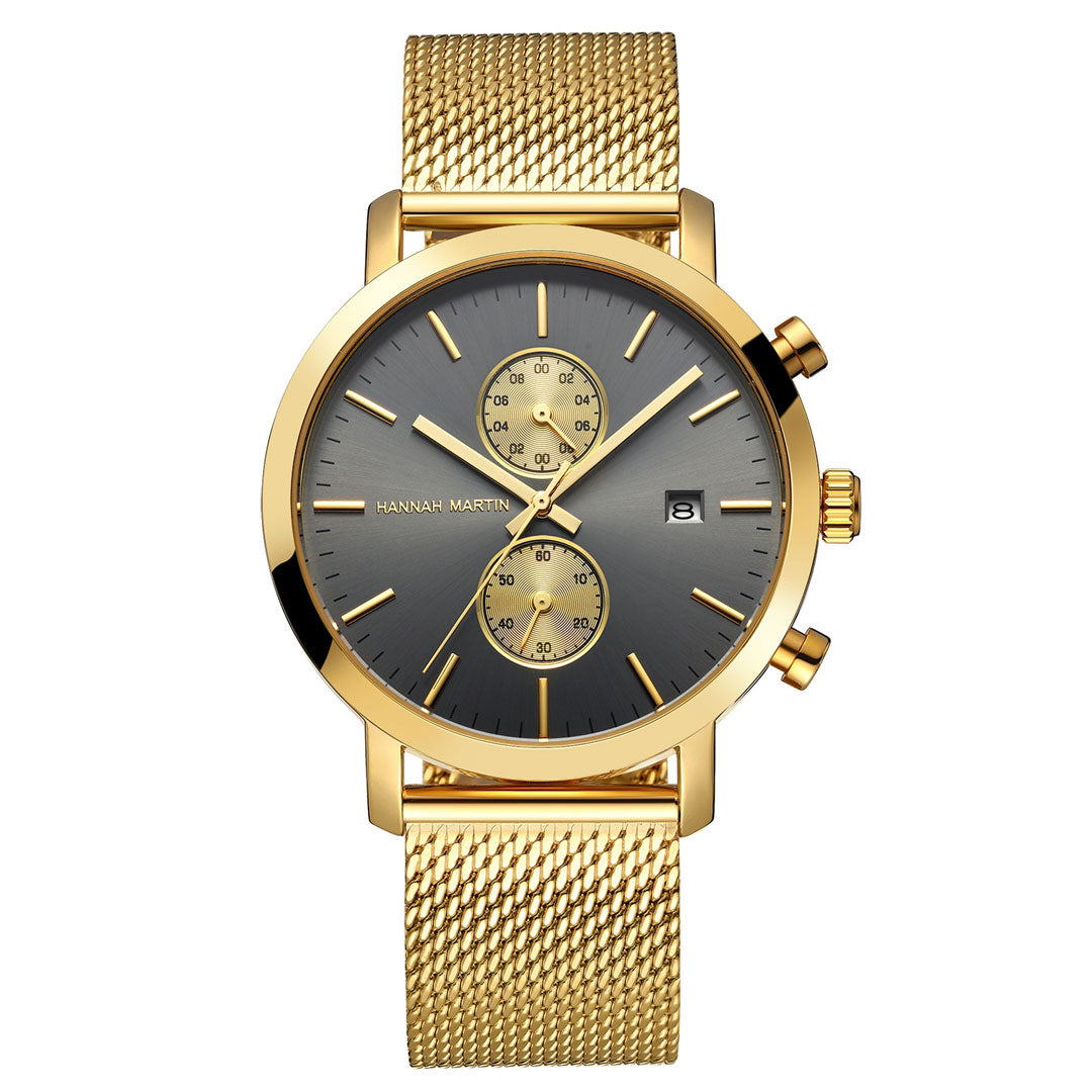 RELOJ HANNAH MARTIN - ELEGANTE AZUL, NEGRO Y DORADO | HAN-16 | HAN-67 | HAN-68 | HAN-70