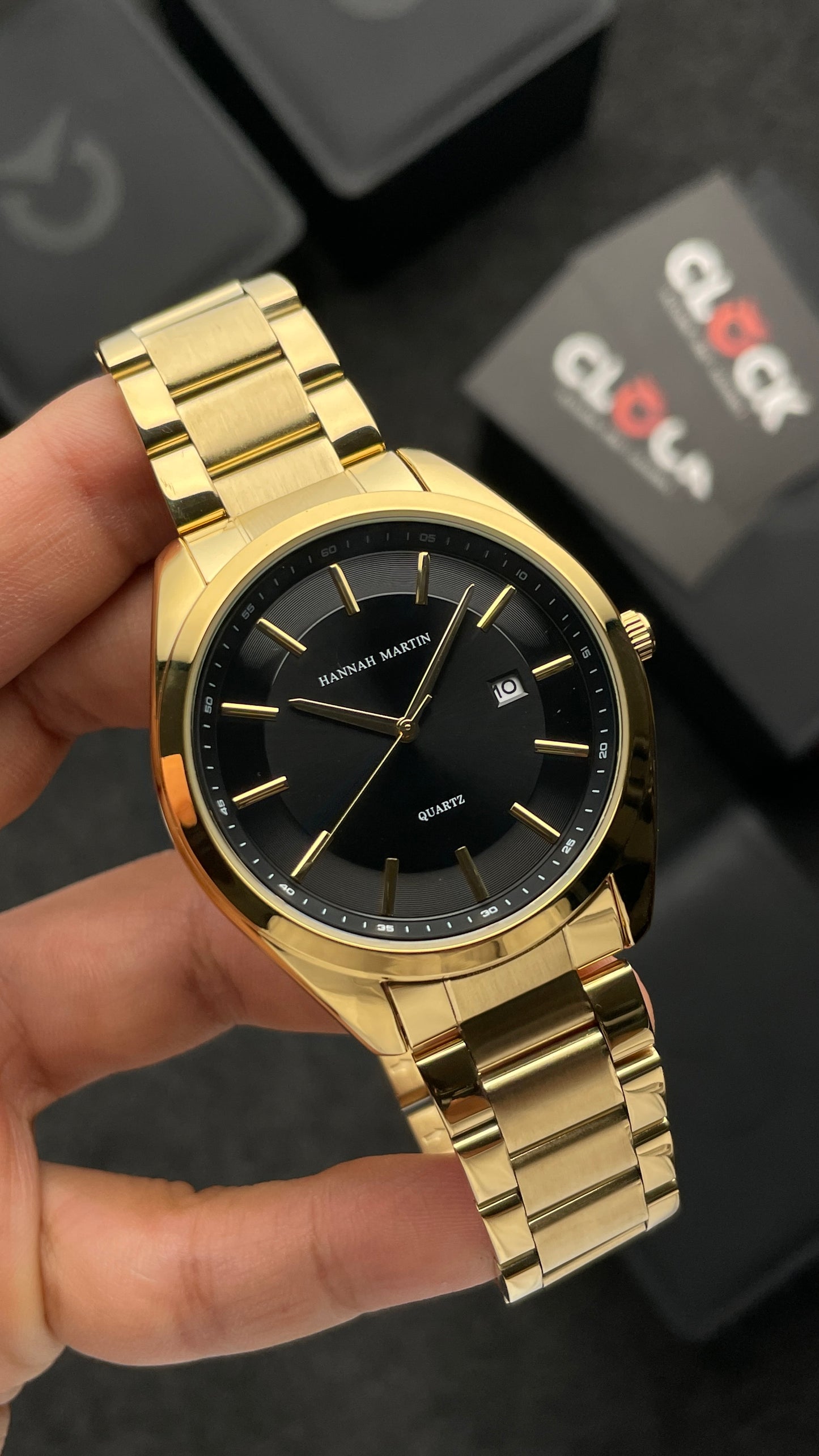 RELOJ ORIGINAL HANNAH MARTIN - ELEGANTE Y CASUAL - DORADO | HAN-95