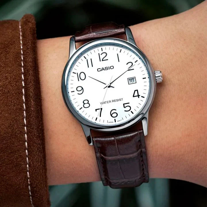 RELOJ CASIO MTP-V002L-7B2U ORIGINAL MARRON| SKU: CAS-123