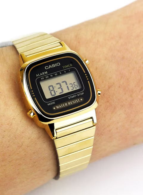 RELOJ CASIO ORIGINAL DE ACERO DORADO LA-670WGA-1 | CAS-271