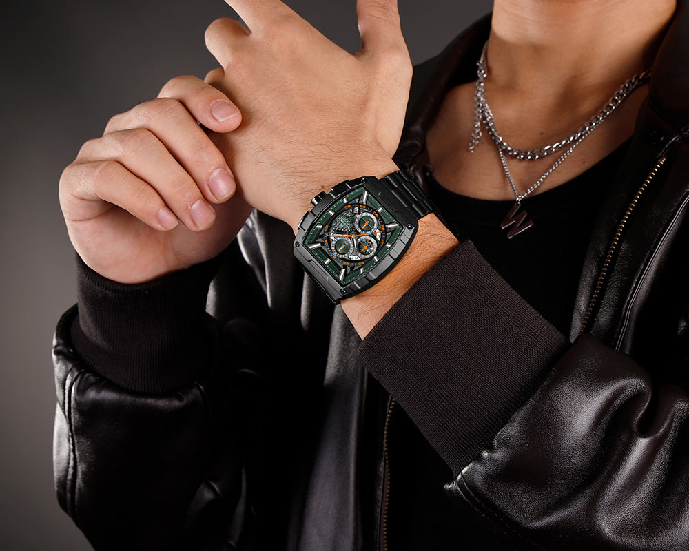 RELOJ NAVIFORCE ORIGINAL ACERO TIPO RM ACERO NEGRO | SKU: NAV-128