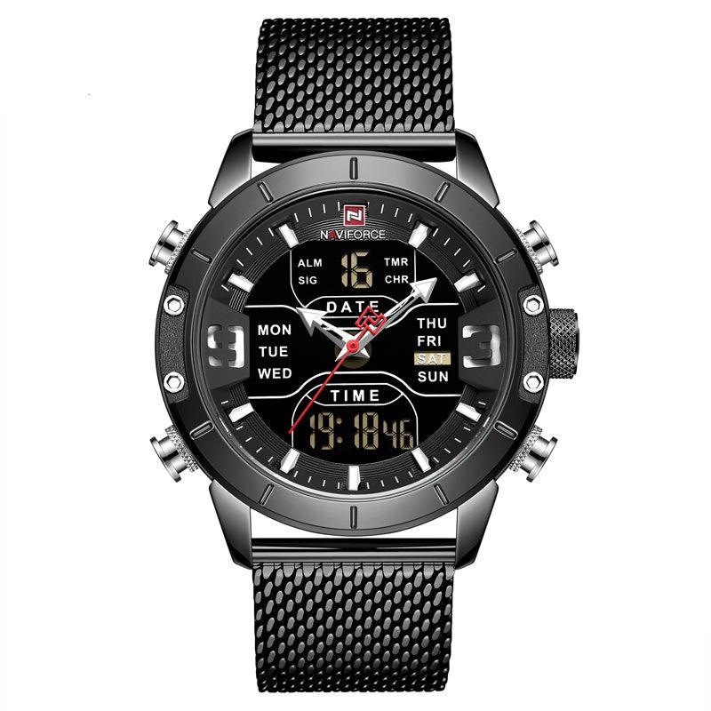 RELOJ NAVIFORCE ORIGINAL - ACERO AZUL, Negro | SKU: NAV-10 | NAV-11