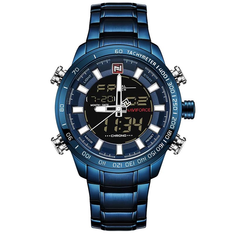 RELOJ NAVIFORCE ORIGINAL DOBLE HORA AZUL SKU: NAV-8