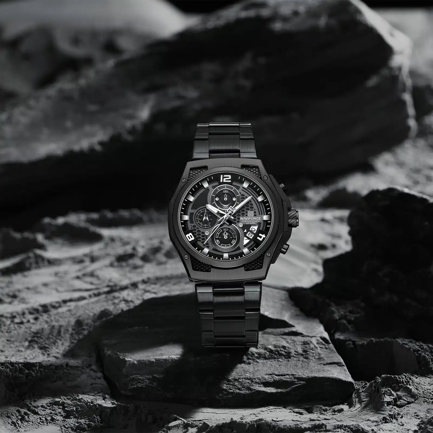 RELOJ NAVIFORCE NF 8051 ORIGINAL ELEGANTEN NEGRO PLATEADO 8051 | NAV-105, NAV-106