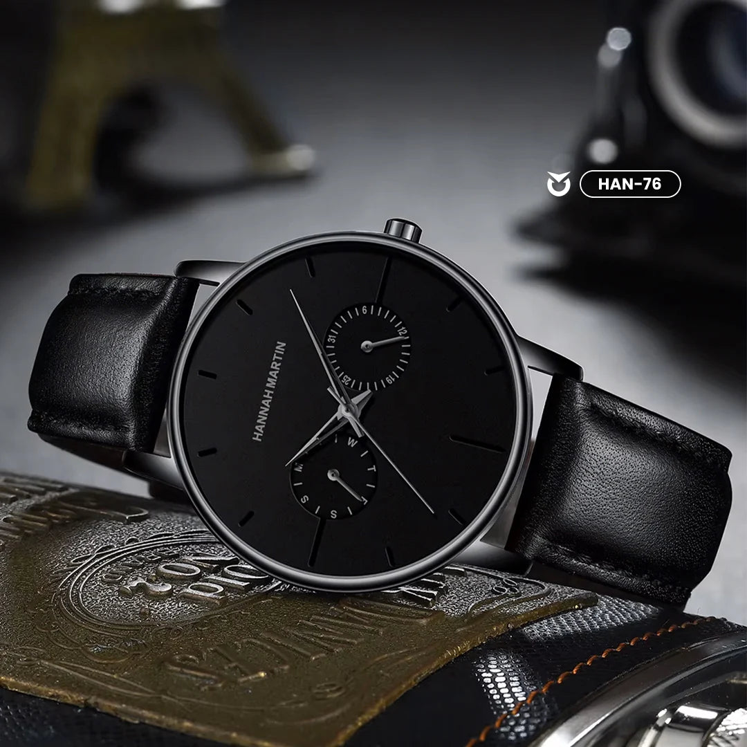 RELOJ ORIGINAL HANNAH MARTIN 150 ELEGANTE Y CASUAL - NEGRO, MARRON Y PLATEADO | HAN-73 | HAN-74 | HAN-75 | HAN-76 | HAN-77 | HAN-78