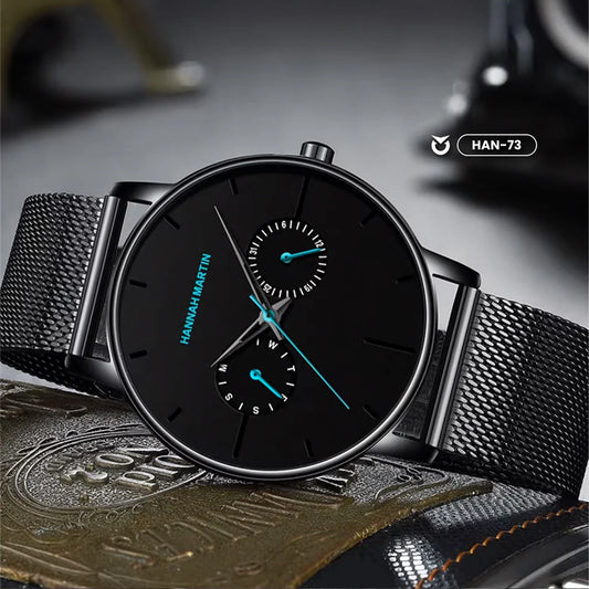 RELOJ ORIGINAL HANNAH MARTIN ELEGANTE Y CASUAL - NEGRO, MARRON Y PLATEADO | HAN-73 | HAN-74 | HAN-75 | HAN-76 | HAN-77 | HAN-78