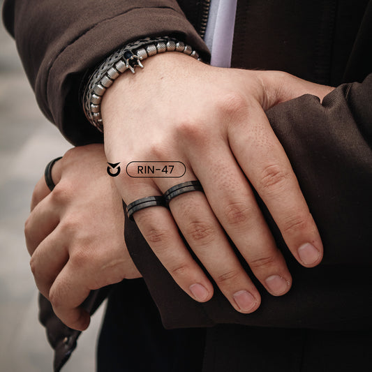 ANILLO VECTORIZADO NEGRO | SKU: RIN-47 I RIN-48