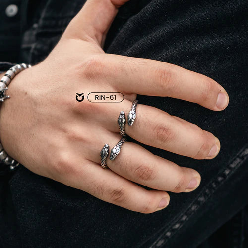 ANILLO SLIM SNAKE PLATEADO | RIN-61