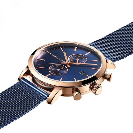 RELOJ HANNAH MARTIN - ELEGANTE AZUL | SKU: HAN-16