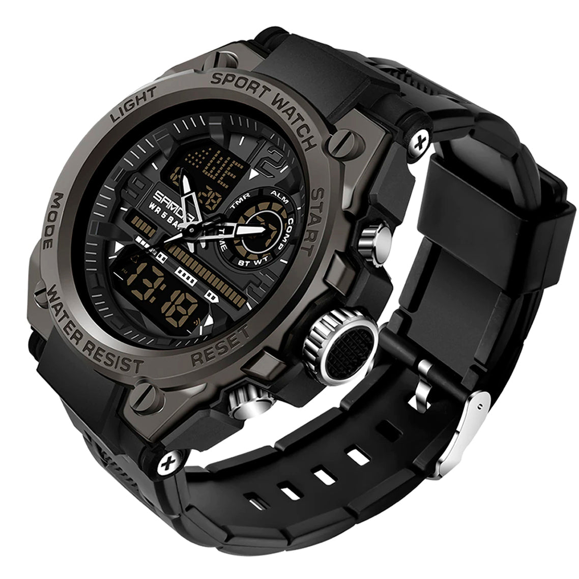 RELOJ SANDA MILITAR DEPORTIVO NEGRO | SAN-14