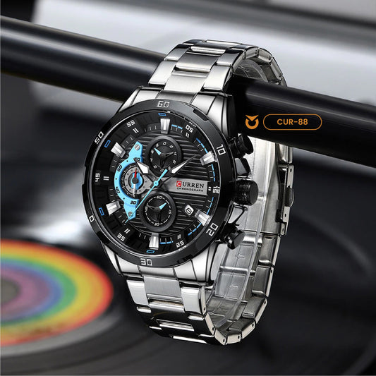 RELOJ CURREN ORIGINAL 8402 AQUA SILVER | SKU: CUR-88