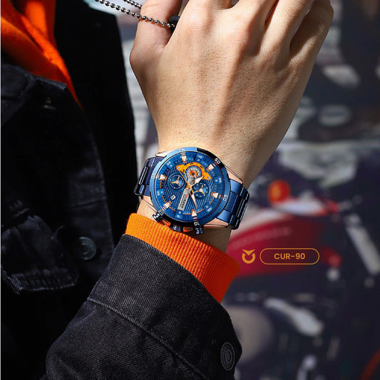 RELOJ CURREN ORIGINAL HOT BLUE | SKU: CUR-90