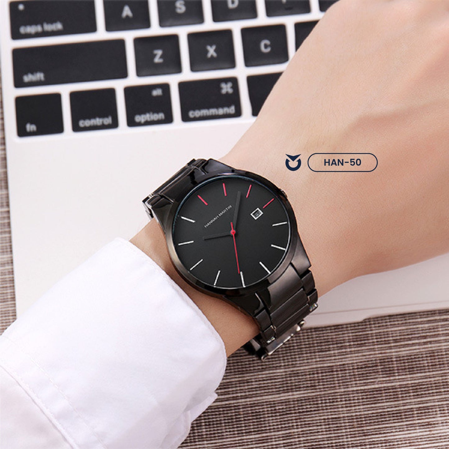 RELOJ HANNAH MARTIN ORIGINAL NEGRO | SKU: HAN 50