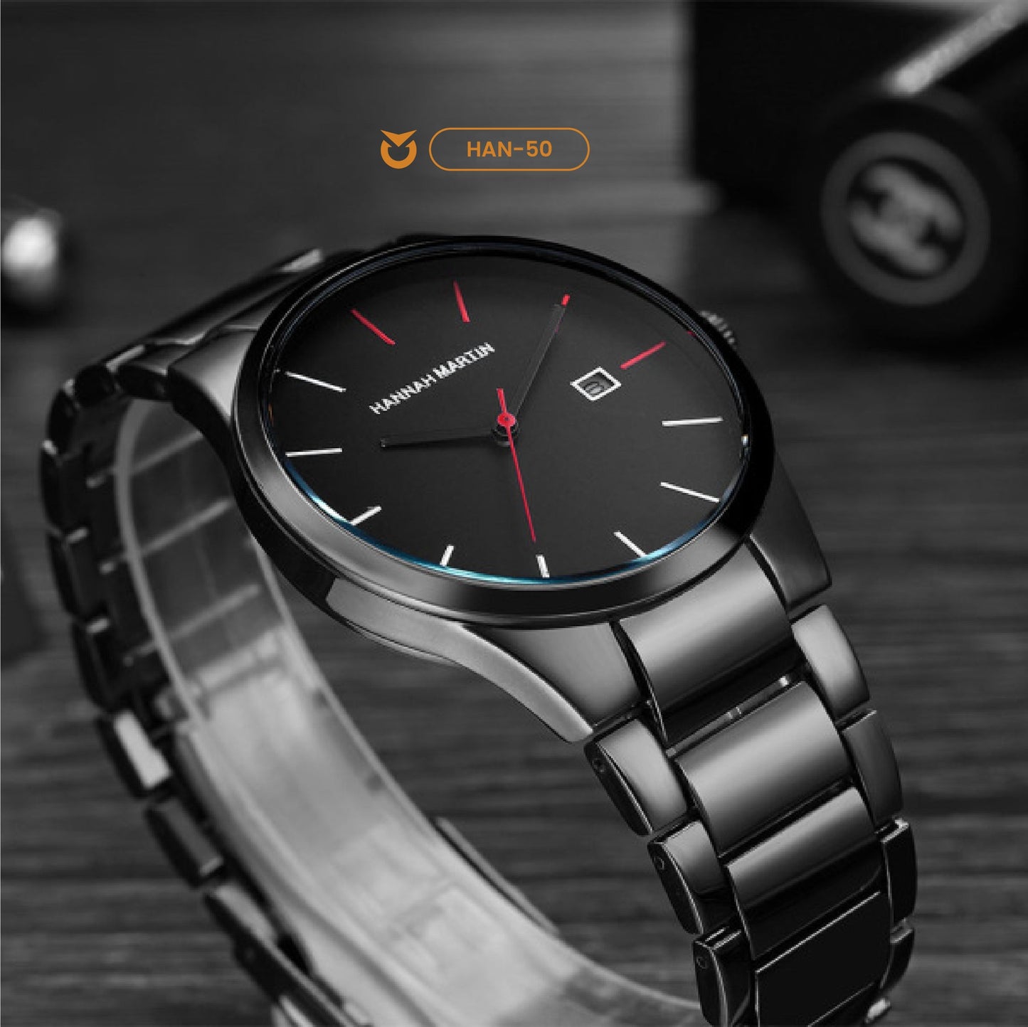 RELOJ HANNAH MARTIN ORIGINAL NEGRO | SKU: HAN 50