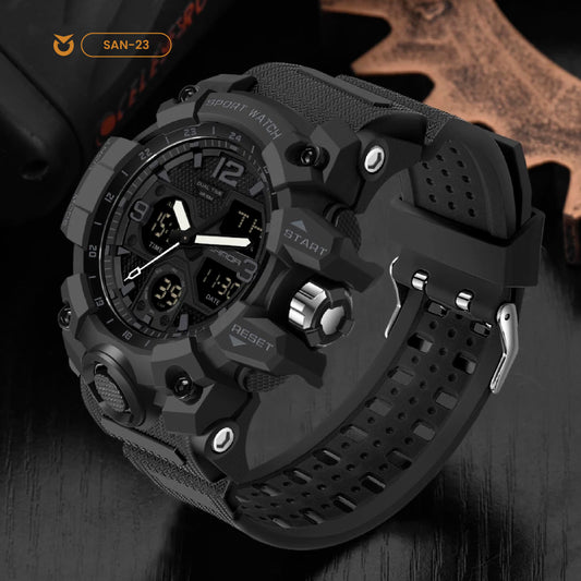 RELOJ SANDA ORIGINAL DEPORTIVO NEGRO - VERDE | SAN-23 | SAN-24