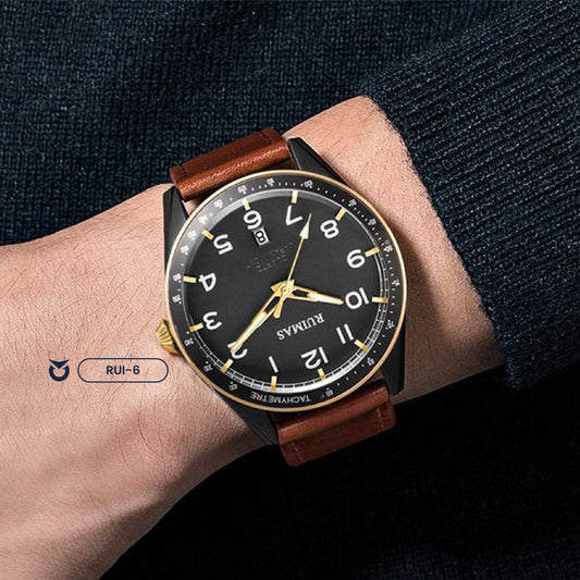 RELOJ RUIMAS MARRÓN CLÁSICO Y DORADO | SKU: RUI-6